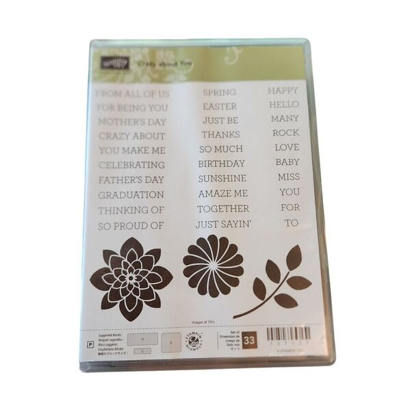 Stampin' Up! Stamp Set CRAZY ABOUT YOU Set of 33 137137 Holidays Seasons - Picture 1 of 5